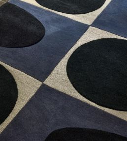 Orla Kiely Spot Square rug Blue/Navy 157908120180-US Blue/Navy
