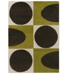 Orla Kiely Spot Square rug Walnut/Lichen 157907120180-US Walnut/Lichen