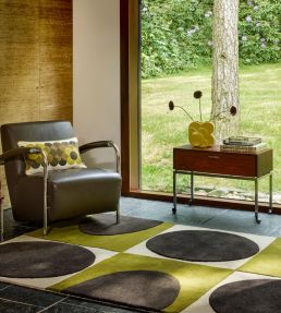 Orla Kiely Spot Square rug Walnut/Lichen 157907120180-US Walnut/Lichen