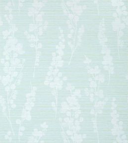 Spring Blooms Wallpaper by Thibaut Soft Green and Blue