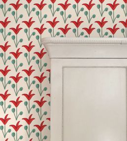 Spring Rhythm Wallpaper by Ottoline Red