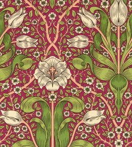 Spring Thicket Wallpaper by Morris & Co Maraschino Cherry