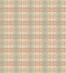 Squiggle Check Fabric by George & Minnie Coral