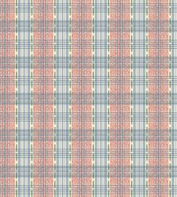 Squiggle Check Fabric by George & Minnie Ink/Tomato