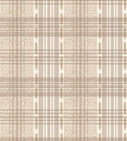 Squiggle Check Wallpaper by George & Minnie Parchment