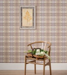 Squiggle Check Wallpaper by George & Minnie Ink/Tomato