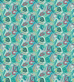 Squiggle Wallpaper by Ohpopsi Aquamarine
