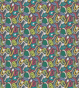 Squiggle Wallpaper by Ohpopsi Onyx Bright