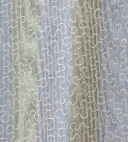 Squiggle Stripe Fabric by CommonRoom Blue / Green
