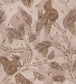 Squirrel Mountain Wallpaper by Rebel Walls Pink