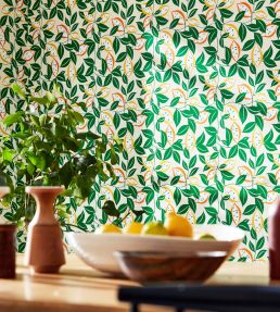 St Clements Wallpaper by Scion Lemon / Tangerine