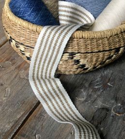 St Ives Stripe Braid Trimming by Ian Mankin Oatmeal