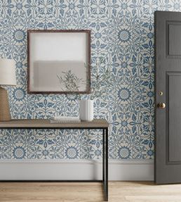 St James Ceiling Wallpaper by Morris & Co China Blue