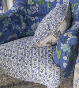 St John Street Trellis Fabric by Designers Guild Slate