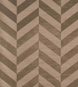 Staggered Chevron Sisal Wallpaper by Schumacher Brown