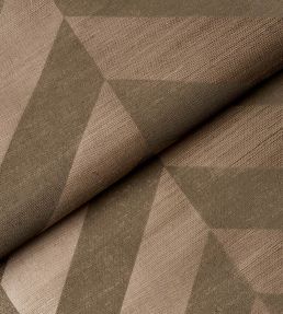 Staggered Chevron Sisal Wallpaper by Schumacher Brown