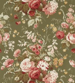 Stapleton Park Wallpaper by Sanderson Olive/Bengal Red