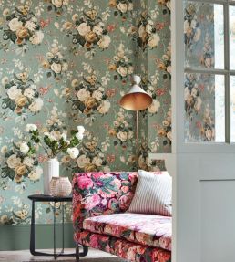 Stapleton Park Wallpaper by Sanderson Ink/Broncho