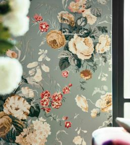 Stapleton Park Wallpaper by Sanderson Ink/Broncho