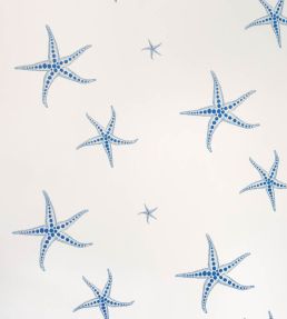 Starfish Wallpaper by Barneby Gates Blue on Parchment