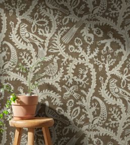 Stitched Birds Wallpaper by Josephine Munsey Brown