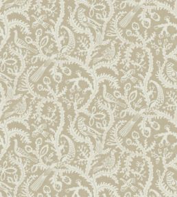 Stitched Birds Wallpaper by Josephine Munsey Greige