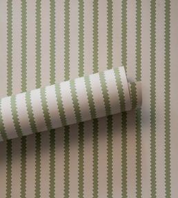 Stitched Stripe Wallpaper by Langelid Von Bromssen Olive