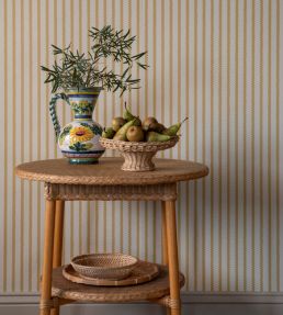 Stitched Stripe Wallpaper by Langelid Von Bromssen Soleil