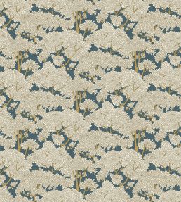 Stockend Woods Fabric by Josephine Munsey Navy and Ochre