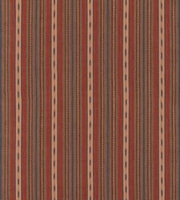 Stony Stripe Fabric by Mulberry Home Rust/Blue