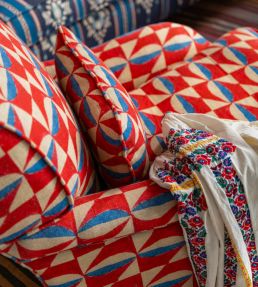 Stove Tile Fabric by MINDTHEGAP Red