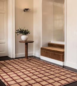 Layered Strata Braided rug Burgundy BRJUBU140200 Burgundy