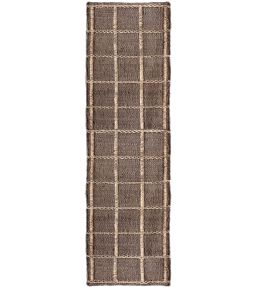Layered Strata Braided Runner rug Brown BRJUBR75240 Brown