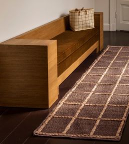 Layered Strata Braided Runner rug Brown BRJUBR75240 Brown