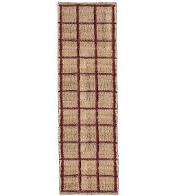 Layered Strata Braided Runner rug Burgundy BRJUBU75240 Burgundy