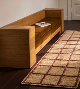 Layered Strata Braided Runner rug Burgundy BRJUBU75240 Burgundy