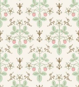 Strawberry Wallpaper by Cole & Son Blush & Mint on Pastel