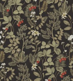 Strawberry Field Wallpaper by Casadeco Noir Fusain
