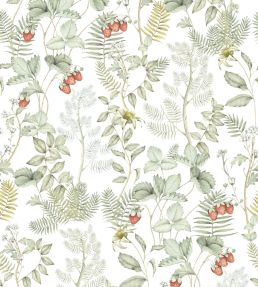 Strawberry Field Wallpaper by Casadeco Vert D'eau