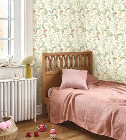 Strawberry Field Wallpaper by Casadeco Vert D'eau