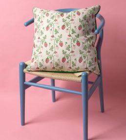 Strawberry Grass Seed Cushion 50 x 50cm by Molly Mahon Iron
