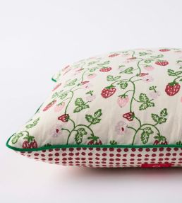 Strawberry Grass Seed Cushion 50 x 50cm by Molly Mahon Iron