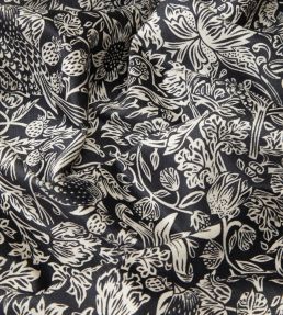 Strawberry Meadowfield in Vintage Velvet Fabric by Liberty Dark Pewter