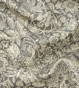 Strawberry Meadowfield in Emberton Linen Fabric by Liberty Pewter