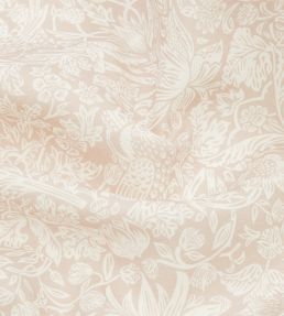 Strawberry Meadowfield in Chiltern Linen Fabric by Liberty Pewter Plaster Pink