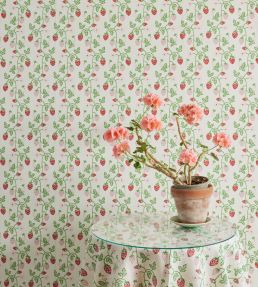 Strawberry Wallpaper by Molly Mahon Grass