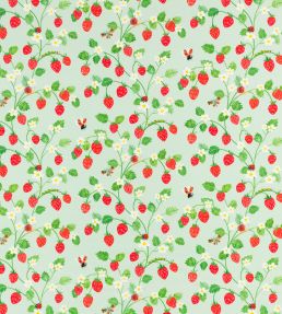 Strawberry Patch Fabric by Villa Nova Green