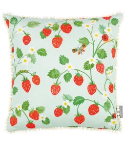 Strawberry Patch Cushion 40 x 40cm by Villa Nova Green