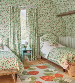 Strawberry Patch Wallpaper by Villa Nova Green