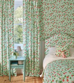 Strawberry Patch Wallpaper by Villa Nova Green